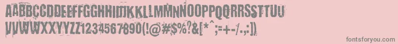 BaronKuffner Font – Gray Fonts on Pink Background