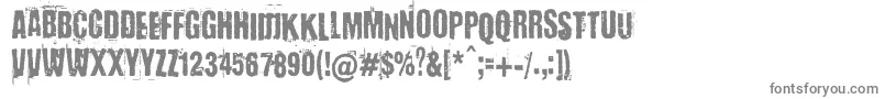 フォントBaronKuffner – 白い背景に灰色の文字
