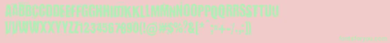 BaronKuffner-Schriftart – Grüne Schriften auf rosa Hintergrund