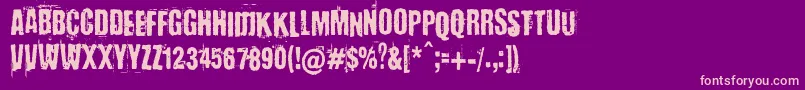 BaronKuffner Font – Pink Fonts on Purple Background