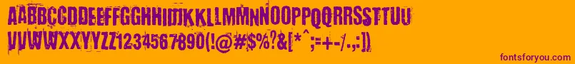 BaronKuffner Font – Purple Fonts on Orange Background