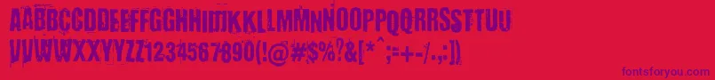 BaronKuffner Font – Purple Fonts on Red Background