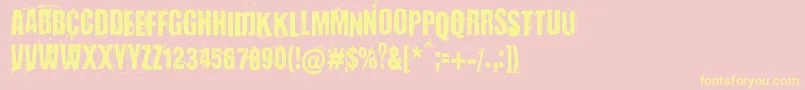 BaronKuffner Font – Yellow Fonts on Pink Background
