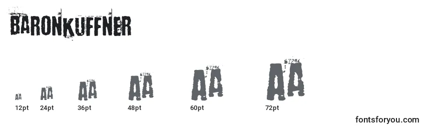 BaronKuffner Font Sizes