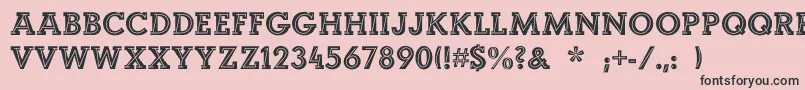 LandiEcho Font – Black Fonts on Pink Background