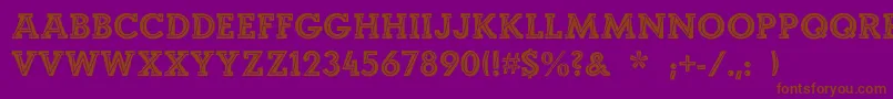 LandiEcho Font – Brown Fonts on Purple Background