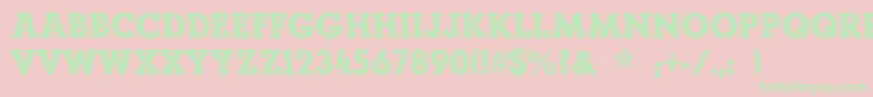 LandiEcho Font – Green Fonts on Pink Background