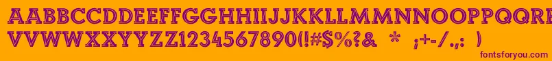 LandiEcho Font – Purple Fonts on Orange Background