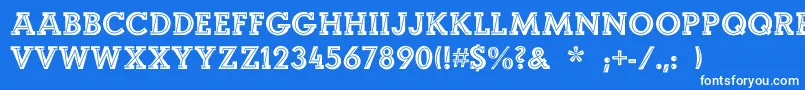 フォントLandiEcho – 青い背景に白い文字