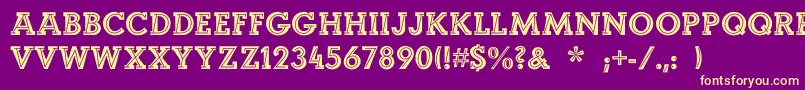 LandiEcho Font – Yellow Fonts on Purple Background