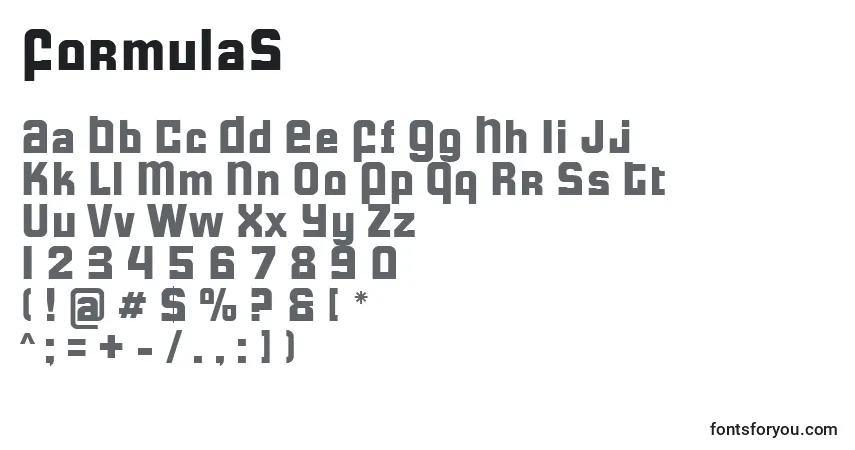 FormulaS Font – alphabet, numbers, special characters