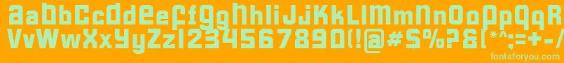 FormulaS Font – Green Fonts on Orange Background