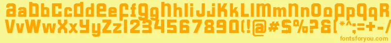 FormulaS Font – Orange Fonts on Yellow Background