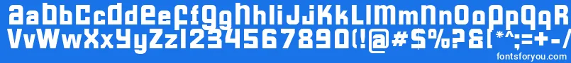 フォントFormulaS – 青い背景に白い文字