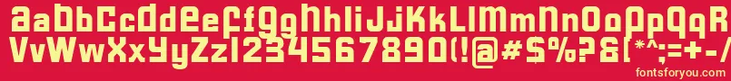 FormulaS Font – Yellow Fonts on Red Background