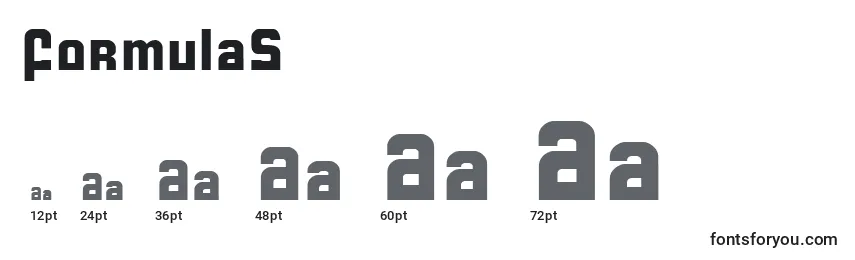 FormulaS Font Sizes