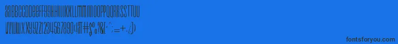 フォントDroidgaunt – 黒い文字の青い背景