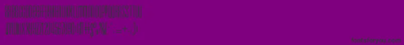 Czcionka Droidgaunt – czarne czcionki na fioletowym tle