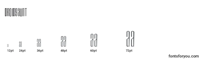 Droidgaunt Font Sizes