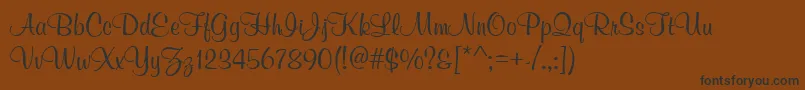 MuralScript Font – Black Fonts on Brown Background