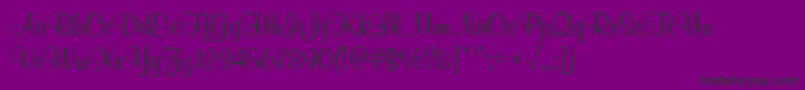 MuralScript Font – Black Fonts on Purple Background