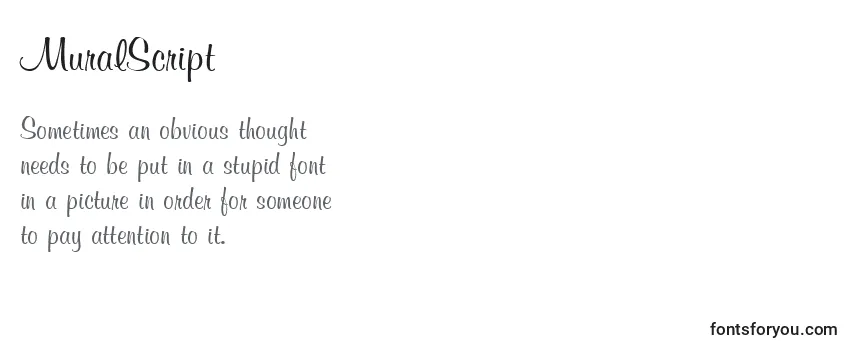 Review of the MuralScript Font