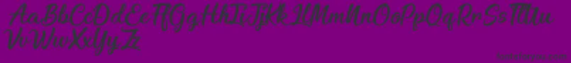 EnchantingCelebrations Font – Black Fonts on Purple Background