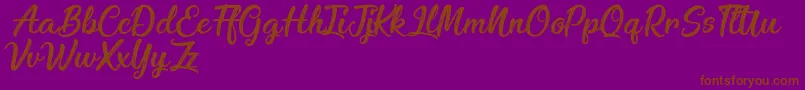 EnchantingCelebrations Font – Brown Fonts on Purple Background