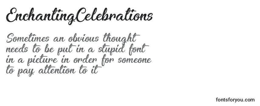 Review of the EnchantingCelebrations Font