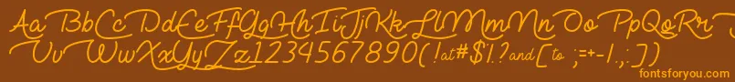 More about LieToMeOtf Font LieToMeOtf Font – Orange Fonts on Brown Background
