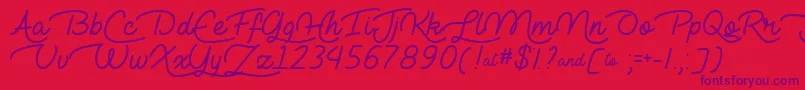 LieToMeOtf Font – Purple Fonts on Red Background