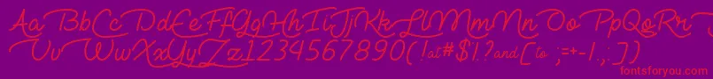 LieToMeOtf Font – Red Fonts on Purple Background