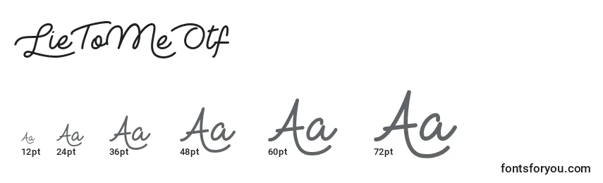 LieToMeOtf Font Sizes