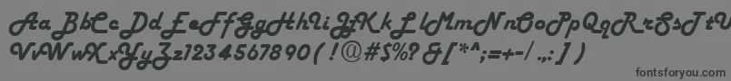Fiftyhvy Font – Black Fonts on Gray Background
