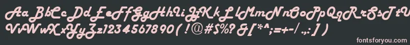 Fiftyhvy Font – Pink Fonts on Black Background