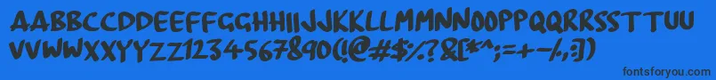 Boardmarker Font – Black Fonts on Blue Background
