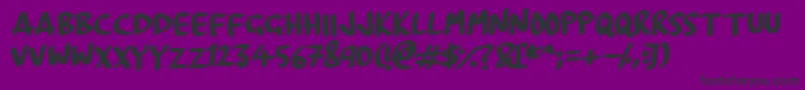 Fonte Boardmarker – fontes pretas em um fundo violeta