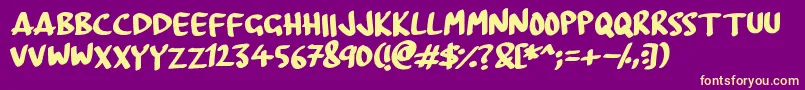 Boardmarker Font – Yellow Fonts on Purple Background