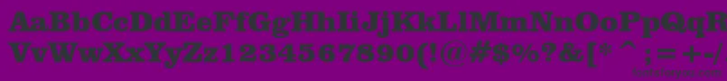 ClarendonBlackBt Font – Black Fonts on Purple Background