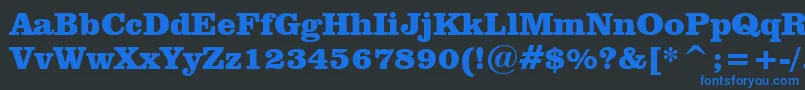 ClarendonBlackBt Font – Blue Fonts on Black Background
