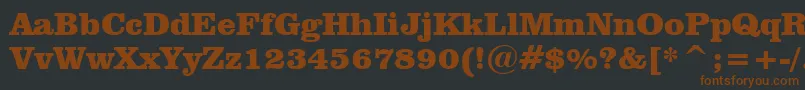 Czcionka ClarendonBlackBt – brązowe czcionki na czarnym tle