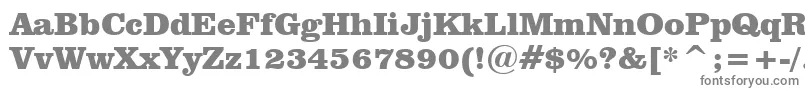 フォントClarendonBlackBt – 白い背景に灰色の文字