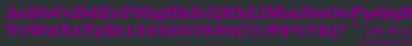 Шрифт ClarendonBlackBt – фиолетовые шрифты на чёрном фоне