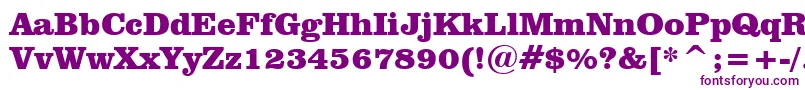 ClarendonBlackBt Font – Purple Fonts on White Background