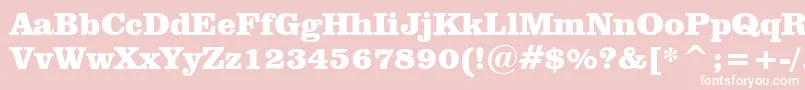 ClarendonBlackBt Font – White Fonts on Pink Background