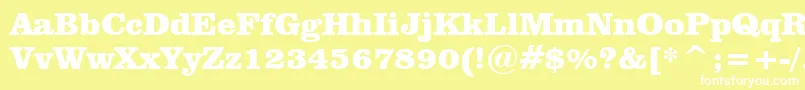 ClarendonBlackBt Font – White Fonts on Yellow Background