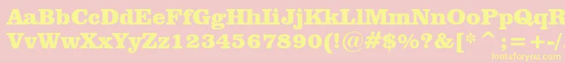 ClarendonBlackBt Font – Yellow Fonts on Pink Background