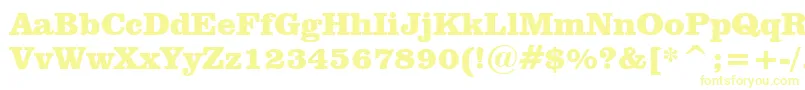 ClarendonBlackBt Font – Yellow Fonts on White Background