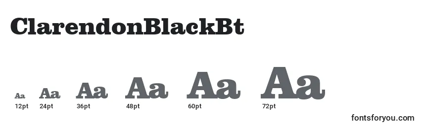 ClarendonBlackBt Font Sizes