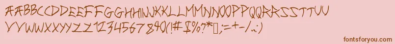 NewChinese Font – Brown Fonts on Pink Background